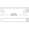 Uchwyt US9208/128 chrom mat, aluminium